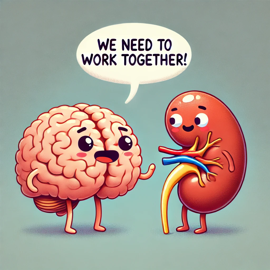 Brain talks to kidney