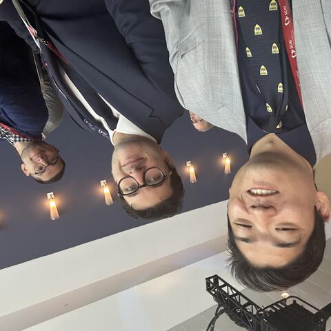 Selfie with mentees Joe Kim, Maxime Lebaz and Frank Medina at SCAI 2025